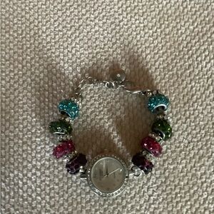 Elegant Multicolor Beaded Bracelet Watch